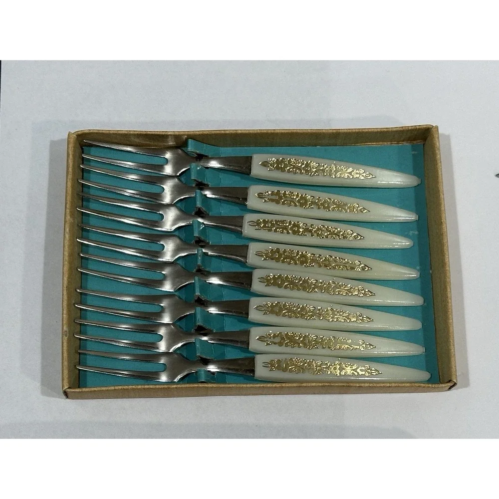 Vintage Little Forks TWO 8-Piece‎ Set Stainless Steel, Made in Japan, MCM